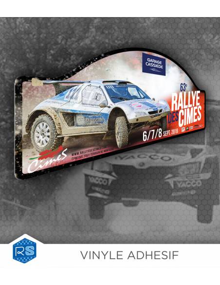 Plaque de rallye adhésive pour automobiles - Road-Shop