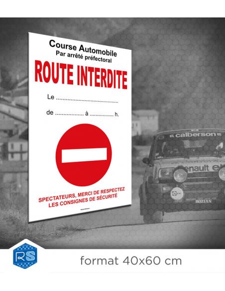 Panneau information fermeture de route