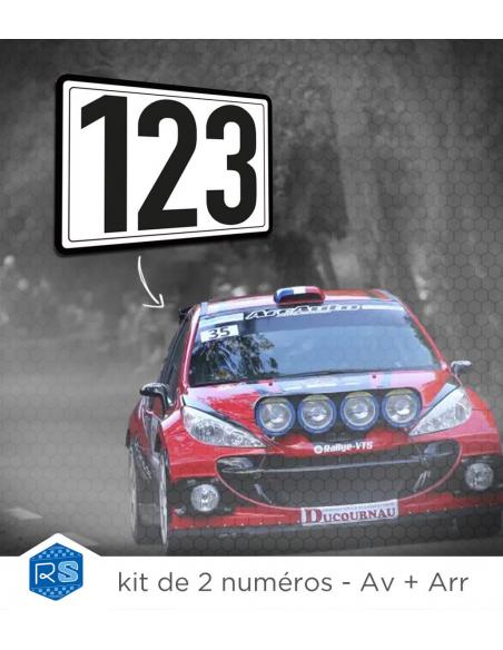 Kit identification voiture rallye | numéro police FFSA | Road-Shop.fr