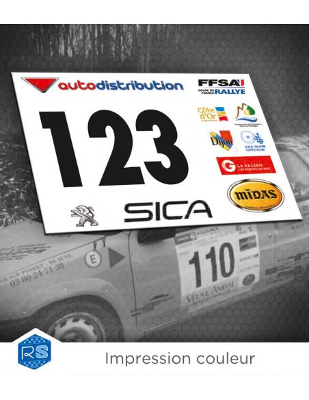fond de porte rallye| numéro voiture | Road-Shop.fr