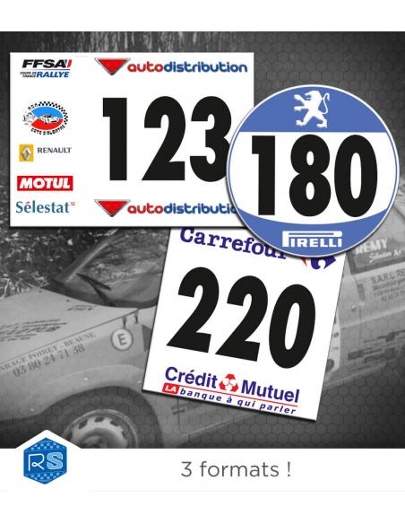 fond de porte rallye| numéro voiture | Road-Shop.fr