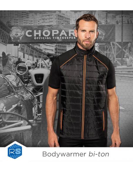 Bodywarmer softshells| bi-ton et bi-matière| à partir de 38,70 € ht broderie et livraison incluses
