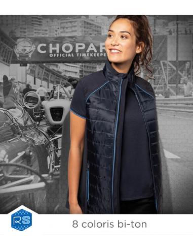Bodywarmer softshells| bi-ton et bi-matière| à partir de 38,70 € ht broderie et livraison incluses