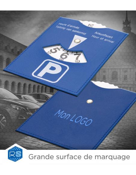 Disque de stationnement publicitaire | disque personnalisé zone bleu | Road-shop.fr