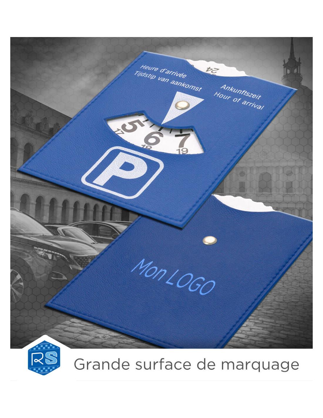 Disque de stationnement publicitaire en carton et valable dans toute la  France.