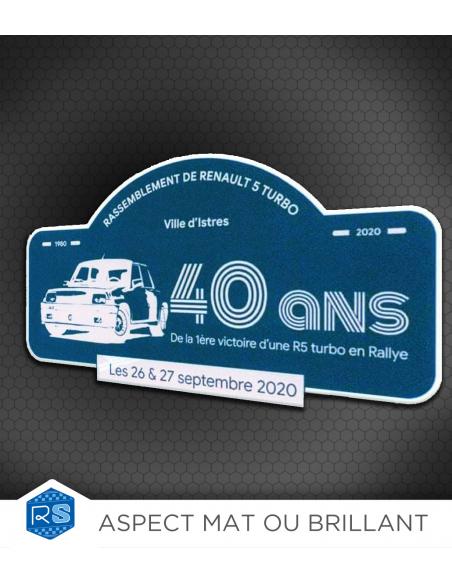Plaque de rallye commémorative en aluminium - Road-Shop